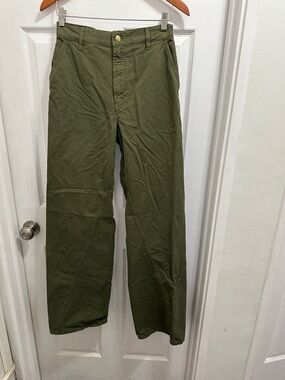 Annie Bing Army Green Wide Leg Pants